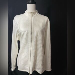 Chico's Cream Sequin Jacket